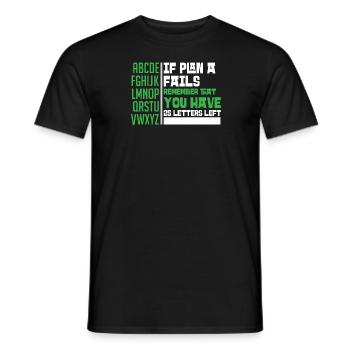 alphabet - T-shirt homme - noir - Devant - AI Model Male 178 light (178cm)