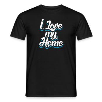 J'aime ma maison Grande maison de motivation J'aime - T-shirt homme - noir - Devant - AI Model Male 178 light (178cm)