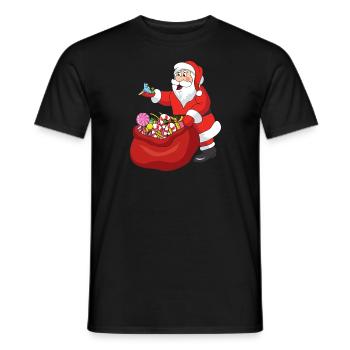 Noël Noël Père Noël Père Noël - T-shirt homme - noir - Devant - AI Model Male 178 light (178cm)