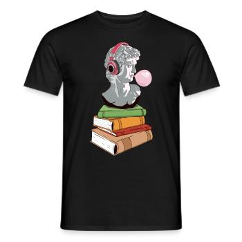 Downtown Girl Aesthetic Statue Of David Coquette - Men's T-Shirt - black - Front - AI Model Male 178 light (178cm)