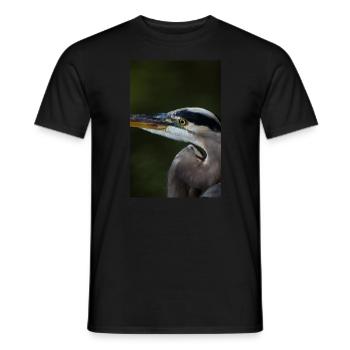 Great Blue Heron Portrait - Bird Photography - Men's T-Shirt - black - Front - AI Model Male 178 light (178cm)