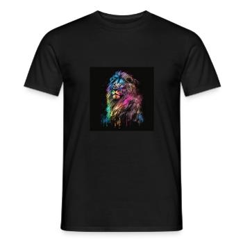 LION COLORE - T-shirt homme - noir - Devant - AI Model Male 178 light (178cm)