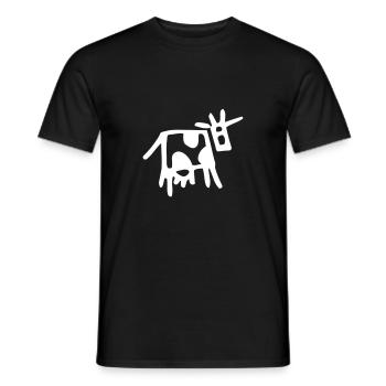 Vache drôle - T-shirt homme - noir - Devant - AI Model Male 178 light (178cm)