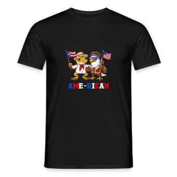 Puerto Rico USA Heritage - Men's T-Shirt - black - Front - AI Model Male 178 light (178cm)