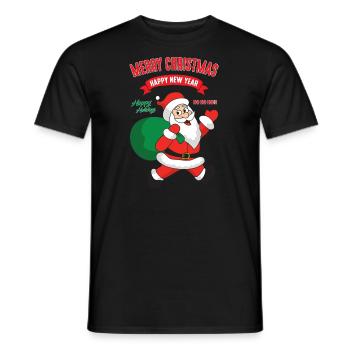 Père noël noël noël père noël - T-shirt homme - noir - Devant - AI Model Male 178 light (178cm)