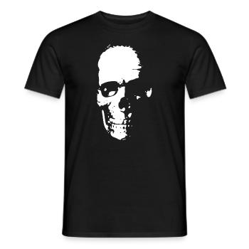 Skeleton Face Silhouette - Men's T-Shirt - black - Front - AI Model Male 178 light (178cm)