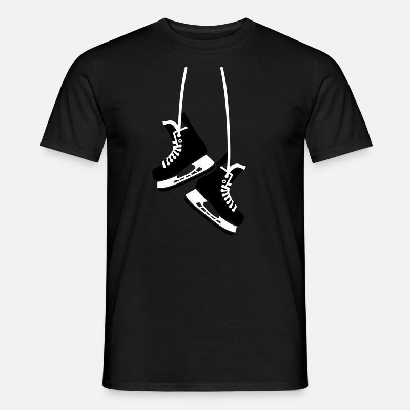 Schlittschuhe - Männer T-Shirt - Schwarz