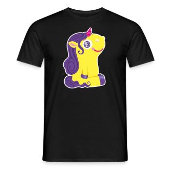 Kleines Einhorn - Männer T-Shirt - Schwarz - Vorne - AI Model Male 178 light (178cm)