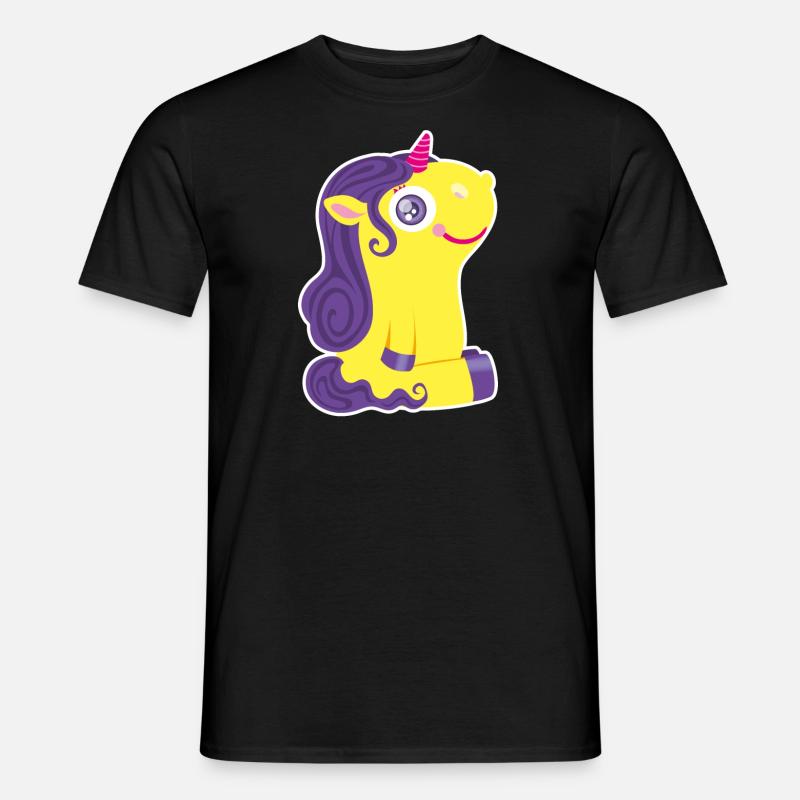 Kleines Einhorn - Männer T-Shirt - Schwarz