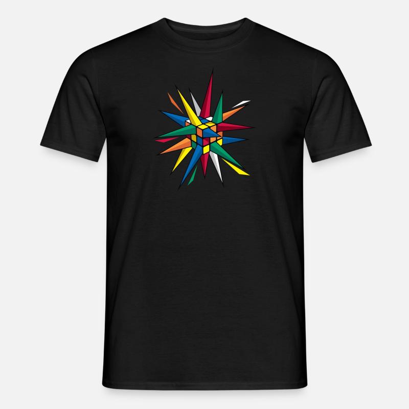 Rubik's Spiky Cube - Männer T-Shirt - Schwarz