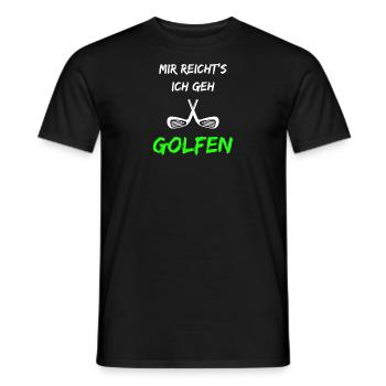 Geschenk für Golfer Mir reichts ich geh Golfen - Männer T-Shirt - Schwarz - Vorne - AI Model Male 178 light (178cm)