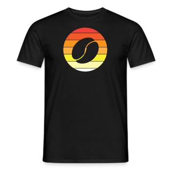 Coffee Bean - Circle, Sunset - Men's T-Shirt - black - Front - AI Model Male 178 light (178cm)