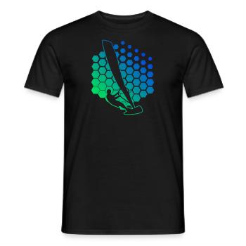 Women's Windsurfing Men Windsurf Surfer Surfing - Men's T-Shirt - black - Front - AI Model Male 178 light (178cm)