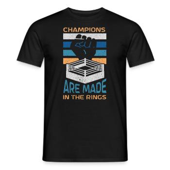 Boxen Boxer Kampfsport Boxring Boxhandschuhe - Männer T-Shirt - Schwarz - Vorne - AI Model Male 178 light (178cm)
