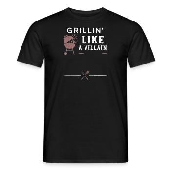 Grillin' Like A Villain - BBQ - Männer T-Shirt - Schwarz - Vorne - AI Model Male 178 light (178cm)