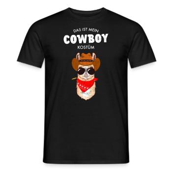 Das Ist Mein Cowboy Kostüm - Lama Alpaka - Männer T-Shirt - Schwarz - Vorne - AI Model Male 178 light (178cm)
