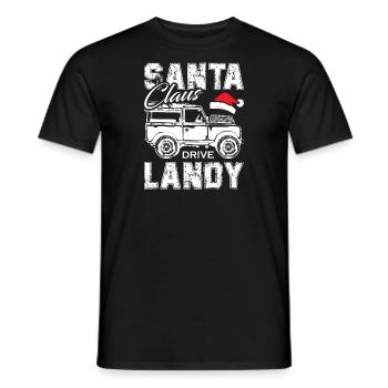 Santa Claus Drive Landy - Men's T-Shirt - black - Front - AI Model Male 178 light (178cm)