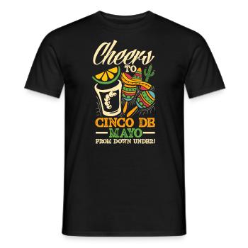Cheers to Cinco de Mayo from Down Under - Männer T-Shirt - Schwarz - Vorne - AI Model Male 178 light (178cm)