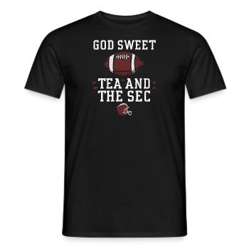God Sweet Tea and the SEC - Men's T-Shirt - black - Front - AI Model Male 178 light (178cm)