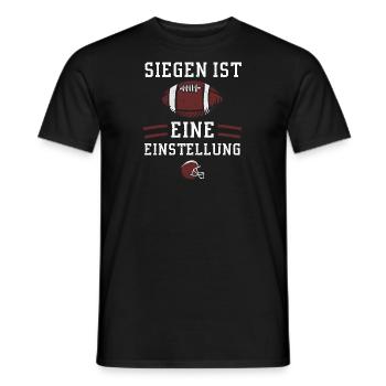 Siegen ist eine Einstellung - Männer T-Shirt - Schwarz - Vorne - AI Model Male 178 light (178cm)