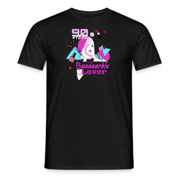 Rétro, 90's, 90s, Lover, Baaarbie, Beauté - T-shirt homme - noir - Devant - AI Model Male 178 light (178cm)