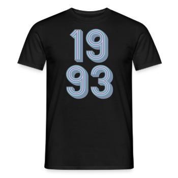 1993 Geburtsjahr | Farben änderbar - Männer T-Shirt - Schwarz - Vorne - AI Model Male 178 light (178cm)