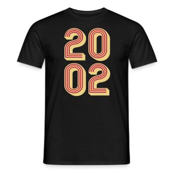 2002 Année de naissance | Couleurs changeantes - T-shirt homme - noir - Devant - AI Model Male 178 light (178cm)