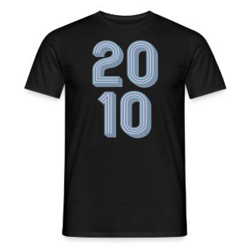 2010 Year of birth | Colors can be changed - Men's T-Shirt - black - Front - AI Model Male 178 light (178cm)