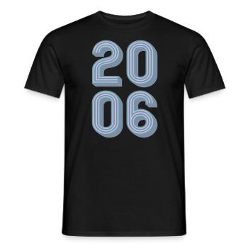 2006 Year of birth | Colors changeable - Men's T-Shirt - black - Front - AI Model Male 178 light (178cm)