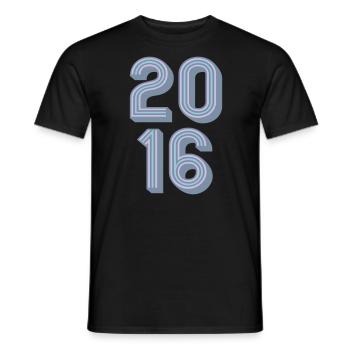 Année de naissance 2016 | Couleurs changeantes - T-shirt homme - noir - Devant - AI Model Male 178 light (178cm)