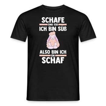 Landwirt Schäfer Bauernhof Schafe - Männer T-Shirt - Schwarz - Vorne - AI Model Male 178 light (178cm)