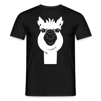 Drôle de lama Silhouette Cheeky Fun Lamas - T-shirt homme - noir - Devant - AI Model Male 178 light (178cm)