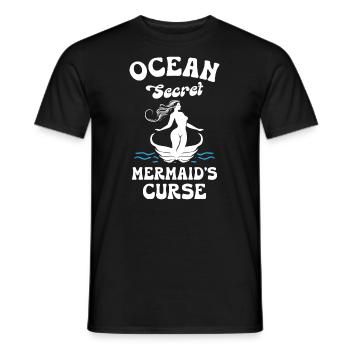 Ocean Secret Mermaid Curse - Männer T-Shirt - Schwarz - Vorne - AI Model Male 178 light (178cm)