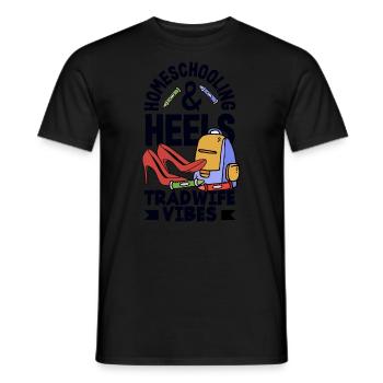 Classic Homeschool Mom Tradwife Homeschooling - Men's T-Shirt - black - Front - AI Model Male 178 light (178cm)