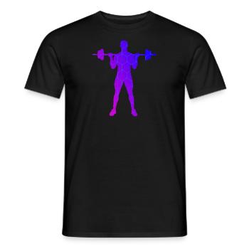 Women's Men's Cardio Weightlifting Fitness Endurance - Men's T-Shirt - black - Front - AI Model Male 178 light (178cm)