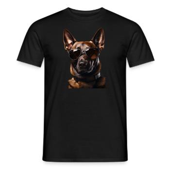 Malinois Cool - Malinois Hund - Männer T-Shirt - Schwarz - Vorne - AI Model Male 178 light (178cm)