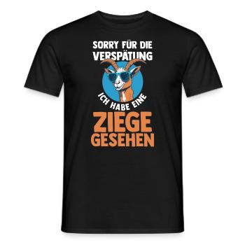 Ziege Ziegenbauer Bauernhof Landwirt Bauer Ziegen - Männer T-Shirt - Schwarz - Vorne - AI Model Male 178 light (178cm)