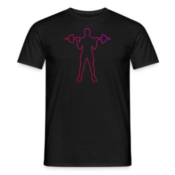 Endurance Training, Weightlifting, Cardio Fitness - Men's T-Shirt - black - Front - AI Model Male 178 light (178cm)