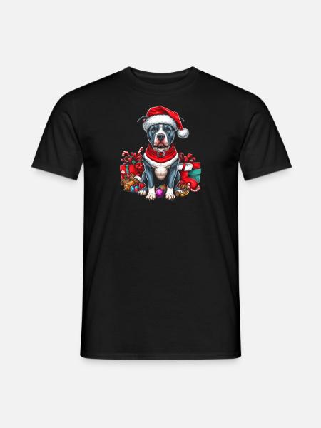 Pitbull Christams Geschenke - Männer T-Shirt - Schwarz