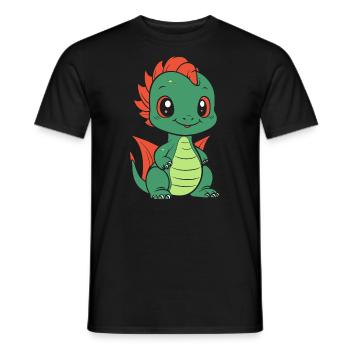 Baby Dragon - Men's T-Shirt - black - Front - AI Model Male 178 light (178cm)