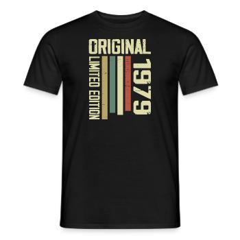Retro 1979 cadeau 45e anniversaire Vintage 1979 - T-shirt homme - noir - Devant - AI Model Male 178 light (178cm)