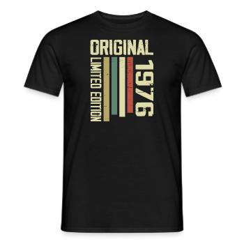 Retro 1976 cadeau 48e anniversaire Vintage 1976 - T-shirt homme - noir - Devant - AI Model Male 178 light (178cm)