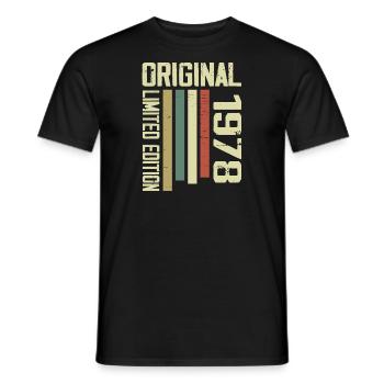 Retro 1978 cadeau 46e anniversaire Vintage 1978 - T-shirt homme - noir - Devant - AI Model Male 178 light (178cm)