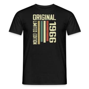 Retro 1966 Gift 58th Birthday Vintage 1966 - Men's T-Shirt - black - Front - AI Model Male 178 light (178cm)