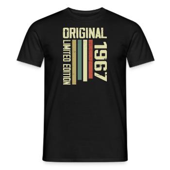 Retro 1967 cadeau 57e anniversaire Vintage 1967 - T-shirt homme - noir - Devant - AI Model Male 178 light (178cm)