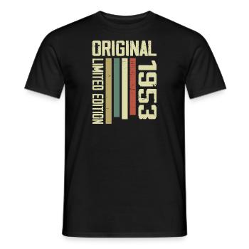 Retro 1953 cadeau 71e anniversaire Vintage 1953 - T-shirt homme - noir - Devant - AI Model Male 178 light (178cm)