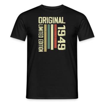 Retro 1949 cadeau 75e anniversaire Vintage 1949 - T-shirt homme - noir - Devant - AI Model Male 178 light (178cm)
