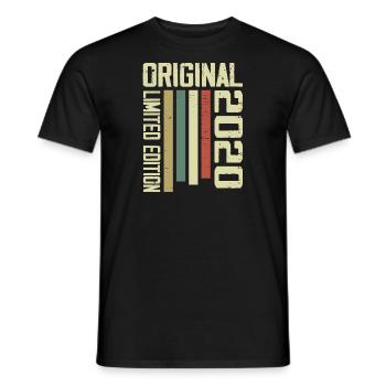 Retro 2020 Cadeau 4e Anniversaire Vintage 1995 - T-shirt homme - noir - Devant - AI Model Male 178 light (178cm)