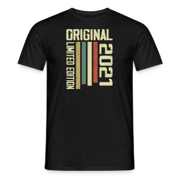 Retro 2021 Vintage 1995 3rd Anniversary Gift - Men's T-Shirt - black - Front - AI Model Male 178 light (178cm)