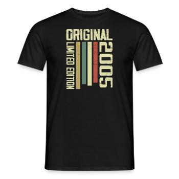 Retro 2005 19th Anniversary Gift Vintage 1995 - Men's T-Shirt - black - Front - AI Model Male 178 light (178cm)